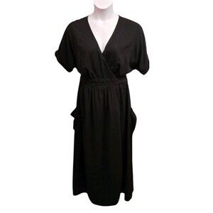Elegant Black Wrap Dress